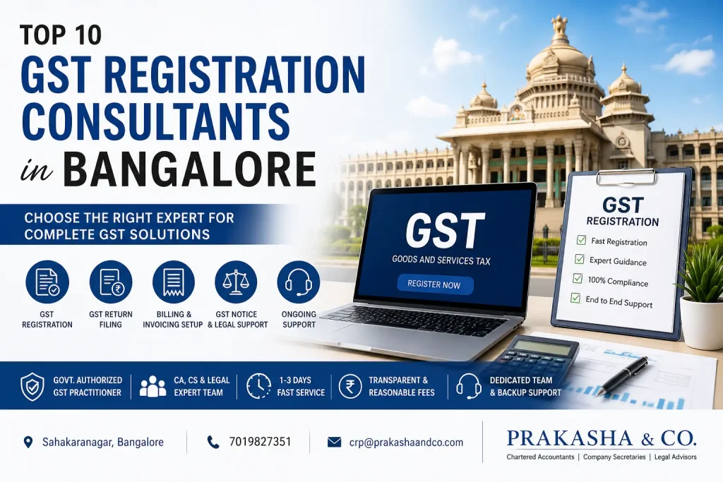 TOP 10 GST registration consultants in Bangalore
