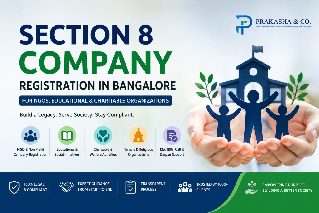 Section 8 Company Registration in Bangalore