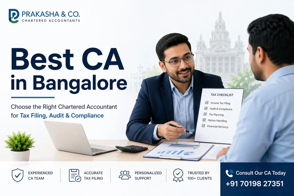 Best CA in Bangalore for tax filing services