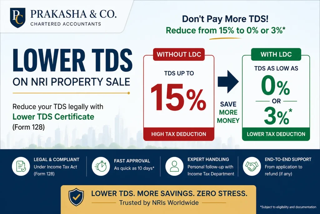 lower tds certificate for nri property sale