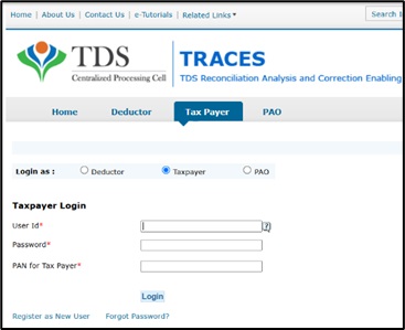 traces login page 