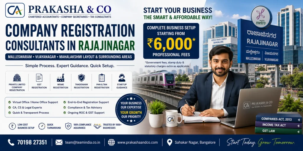 Company Registration Rajajinagar