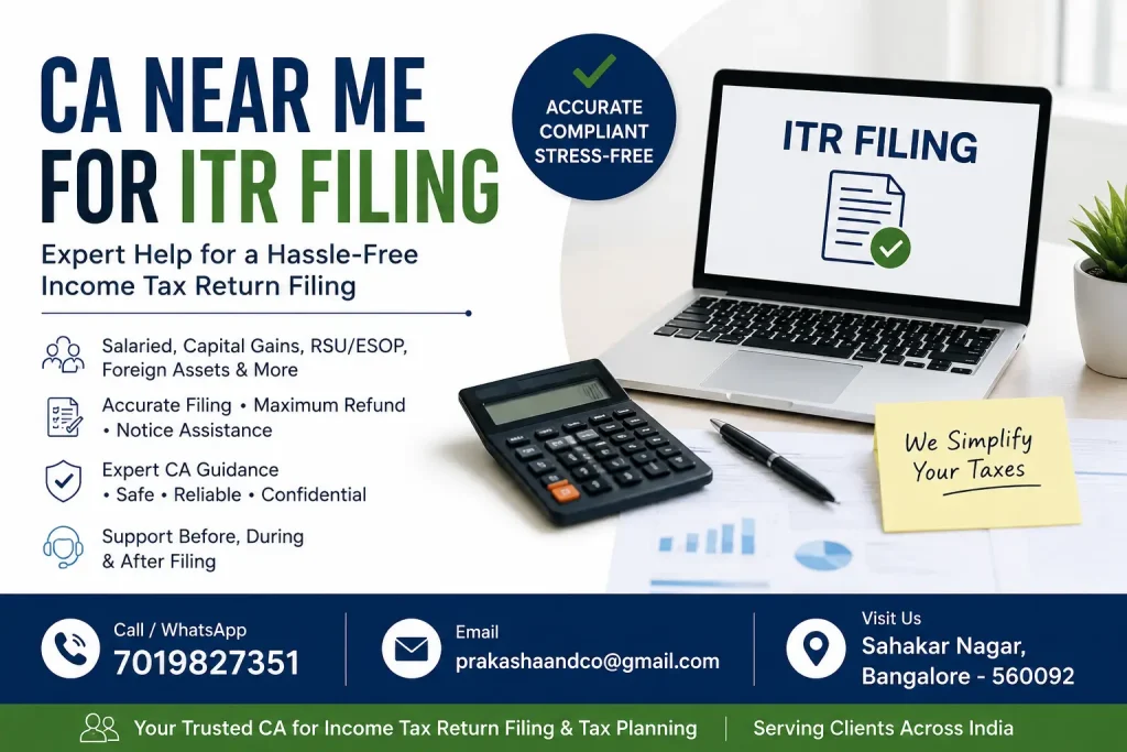 CA Near Me for ITR Filing