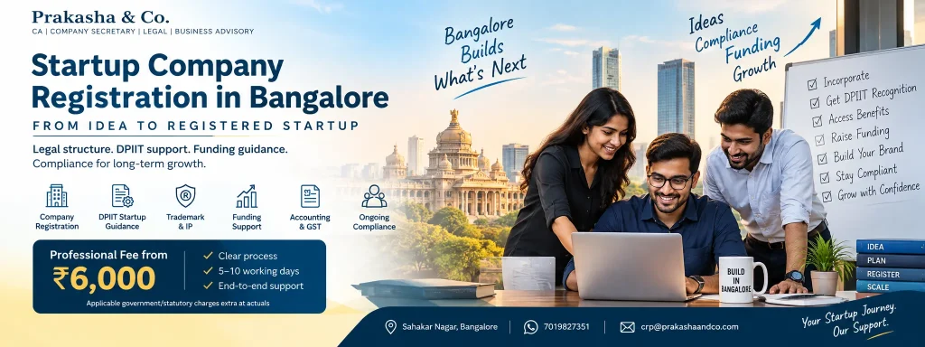 Startup Company Registration in Bangalore